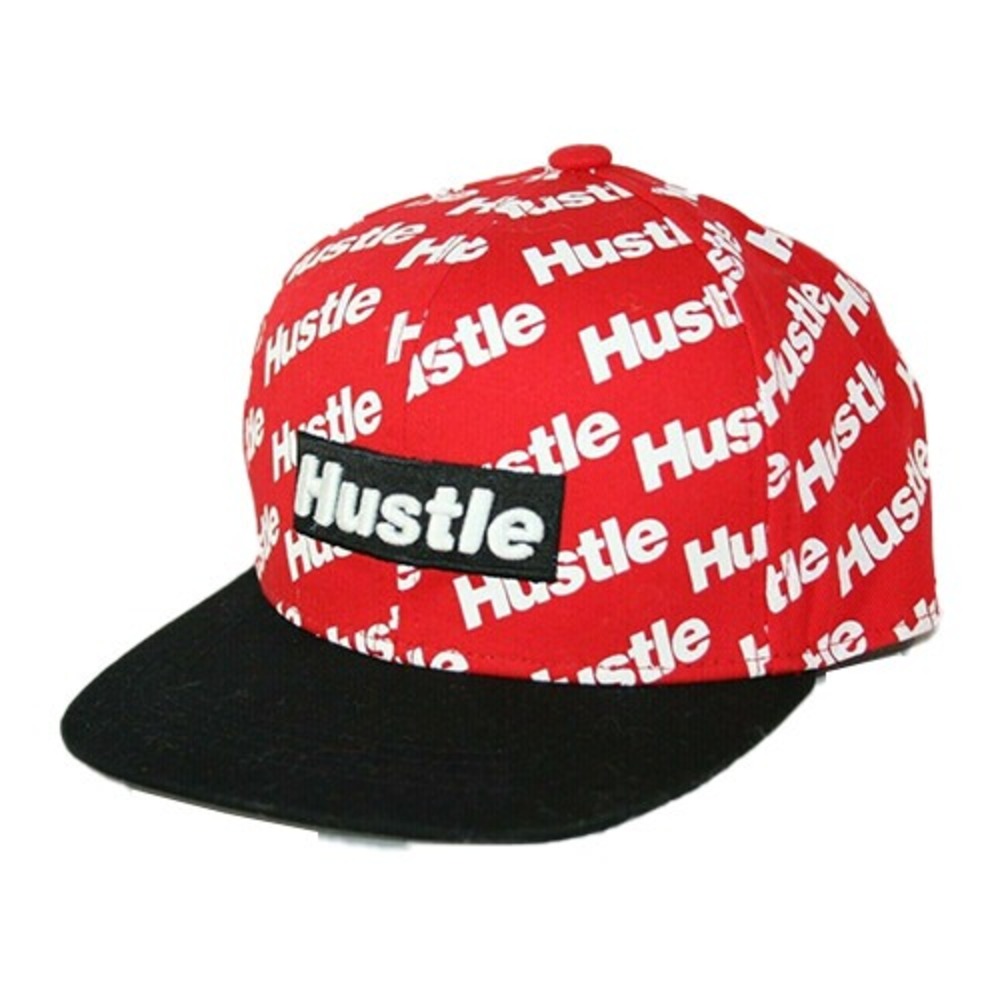 OG Baseball Hat Unisex Small Red Hustle Snapback All Over Print Cap